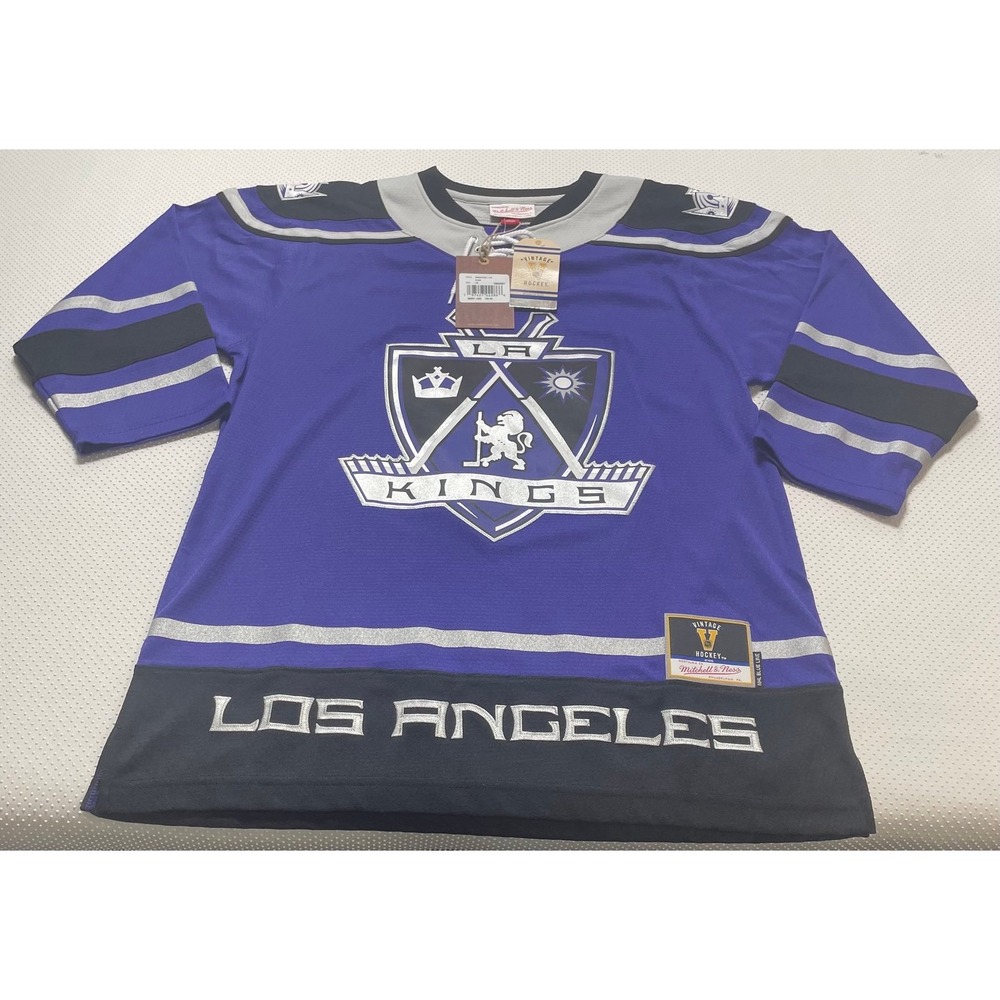 Mitchell & Ness Boys XL Los Angeles Kings Size L/XL Purple/ Black Jersey‎ NWT